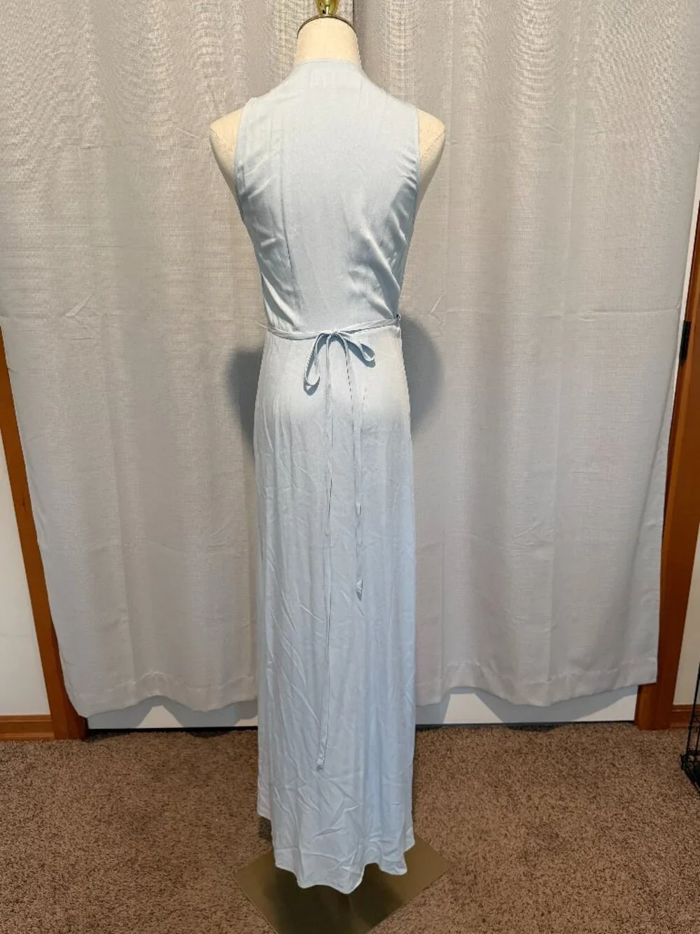Mickey & Jenny Blue Wrap Maxi Dress M - Boho Coastal Ethically Made - Picture 2 of 11